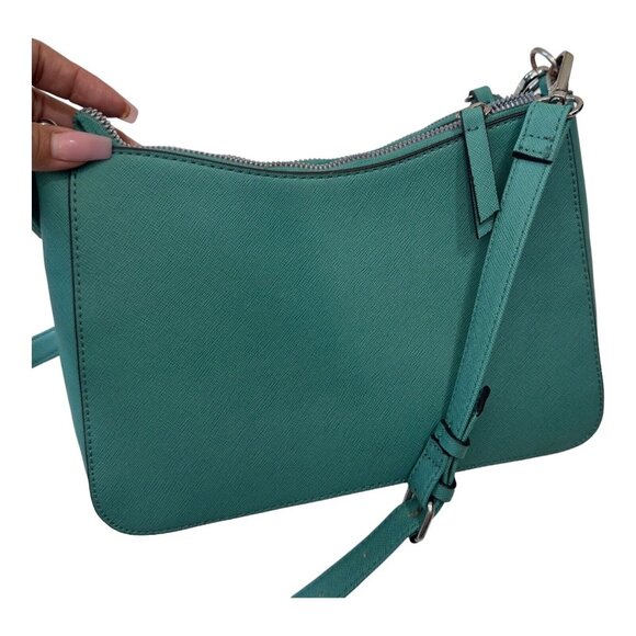 Nine West Women Water Green Double Zip Crossbody Bag-Casual -Colorful - Picture 5 of 10